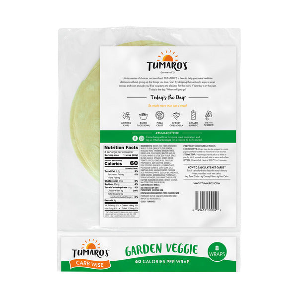 Tumaro's Garden Veggie Carb Wise Wraps