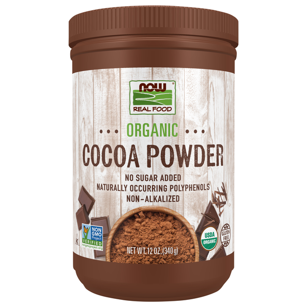 NOW Real Food Cocoa Powder, Organic