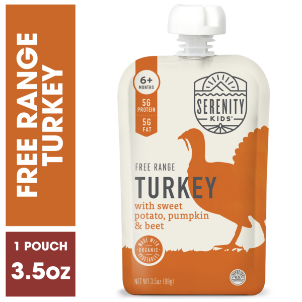 Serenity Kids Free Range Turkey with Organic Vegetables Baby Food Pouch