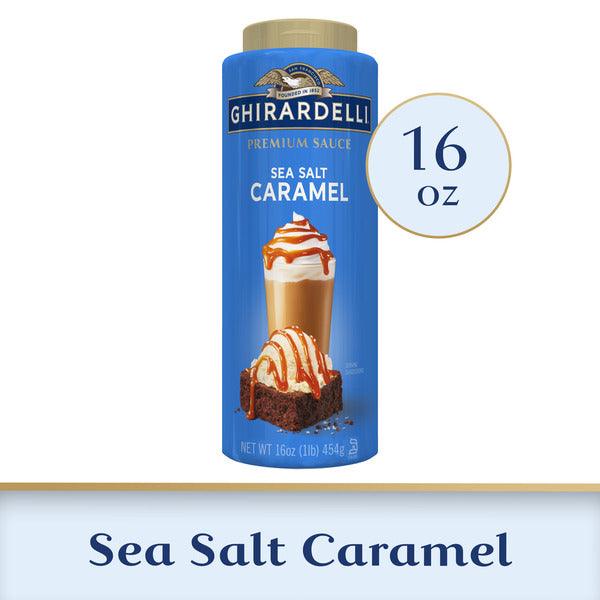 Ghirardelli Premium Sea Salt Caramel Sauce, 16 oz Bottle