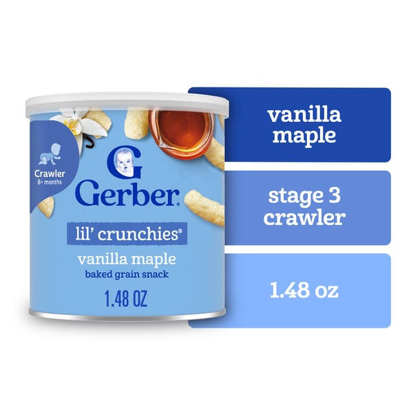Gerber Baked Corn Snack, Vanilla Maple