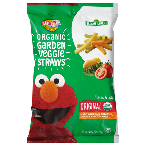 Earth's Best Garden Veggie Straws, Organic, Original, Sesame Street