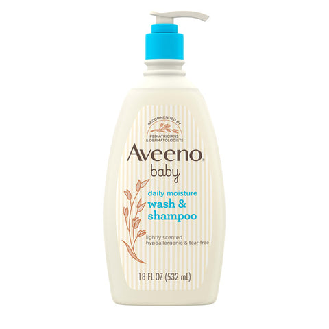 Aveeno Daily Moisture Body Wash & Shampoo, Oat Extract, 18 fl. oz