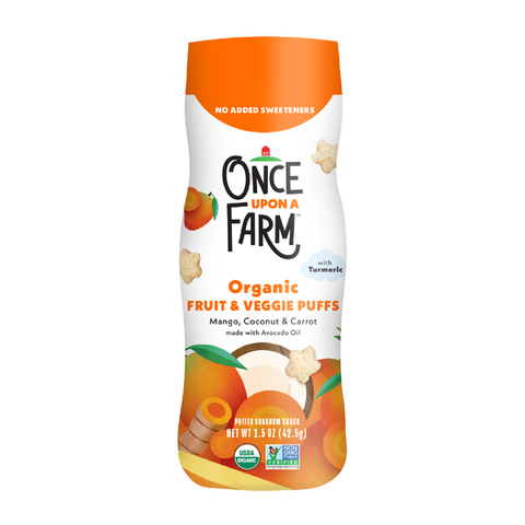 Once Upon a Farm Organic Baby Puffs, Mango, Carrot & Coconut